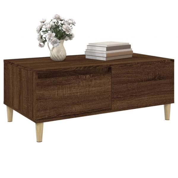 Couchtisch Braun Eichen-Optik 90x50x36,5 cm Holzwerkstoff