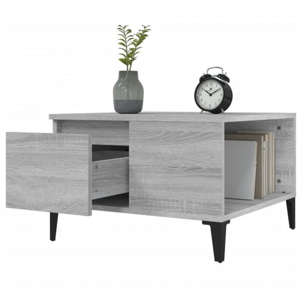 Couchtisch Grau Sonoma 55x55x36,5 cm Holzwerkstoff