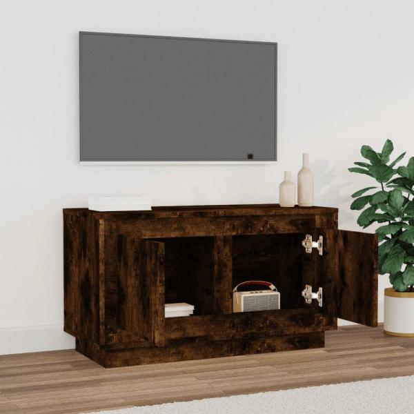 TV-Schrank Räuchereiche 80x35x45 cm Holzwerkstoff