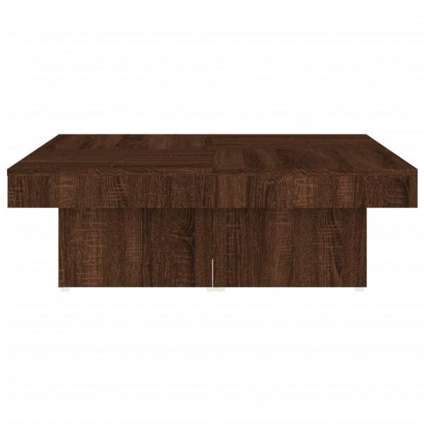 Couchtisch Braun Eichen-Optik 90x90x28 cm Holzwerkstoff