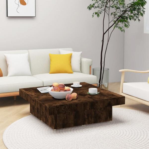 ARDEBO.de - Couchtisch Räuchereiche 90x90x28 cm Holzwerkstoff