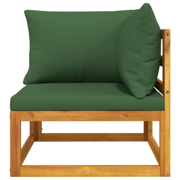 2-tlg. Garten-Sofa-Set mit Kissen Massivholz Akazie