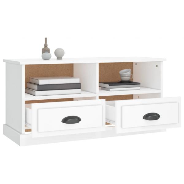 TV-Schrank Hochglanz-Weiß 93x35,5x45 cm Holzwerkstoff