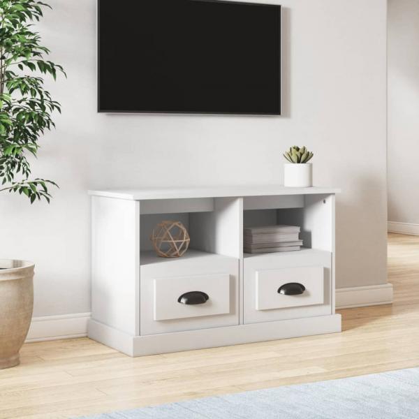 ARDEBO.de - TV-Schrank Weiß 80x35x50 cm Holzwerkstoff