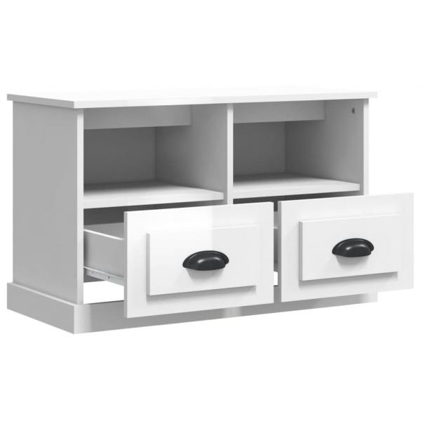 TV-Schrank Hochglanz-Weiß 80x35x50 cm Holzwerkstoff