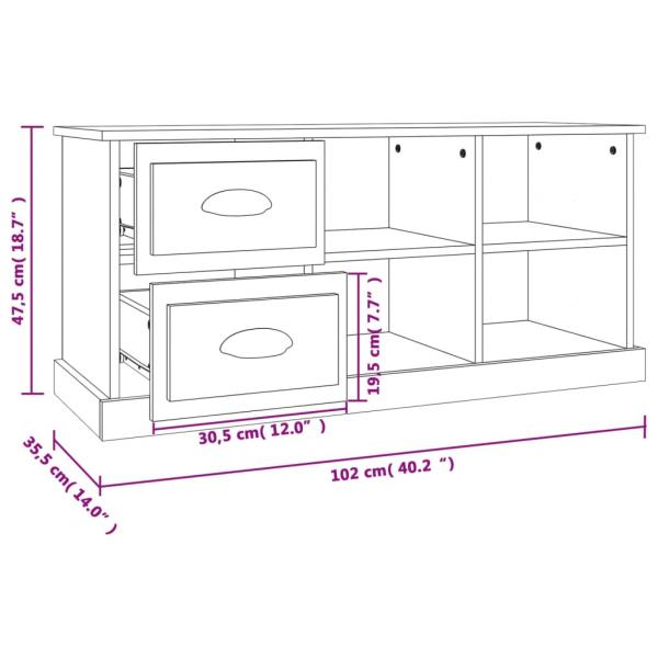 TV-Schrank Sonoma-Eiche 102x35,5x47,5 cm Holzwerkstoff