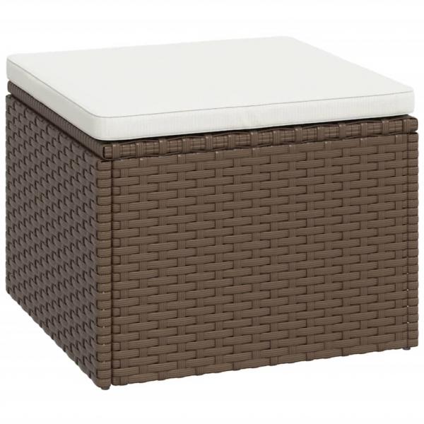 Garten-Lounge-Set Braun Poly Rattan