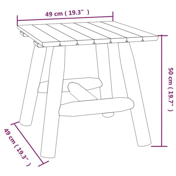 Beistelltisch 49x49x50 cm Massivholz Fichte 