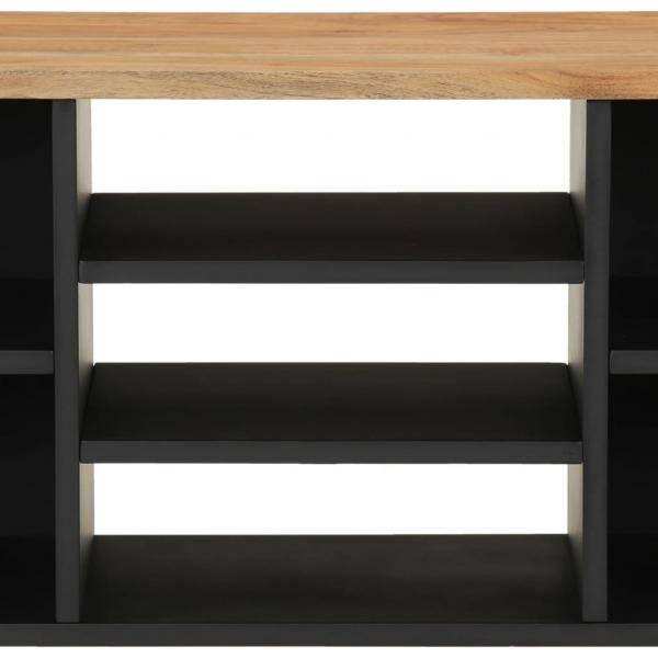 TV-Schrank 100x33x46 cm Massivholz Akazie & Holzwerkstoff