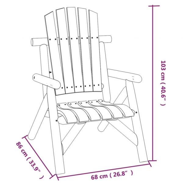 Gartenstuhl 68x86x103 cm Massivholz Fichte