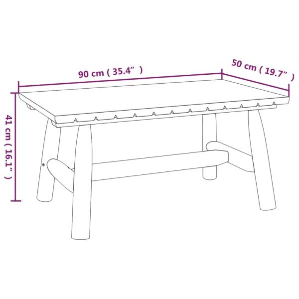 Couchtisch 90x50x41 cm Massivholz Fichte 