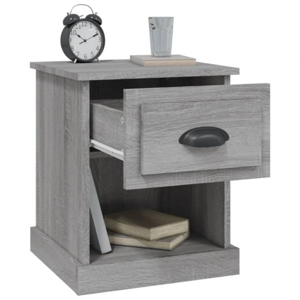 Nachttische 2 Stk. Grau Sonoma 39x39x47,5 cm Holzwerkstoff