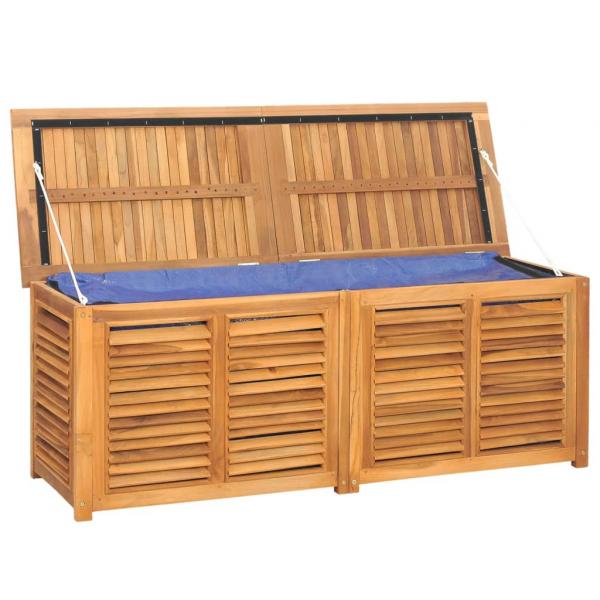 Gartenbox mit Beutel 150x50x53 cm Massivholz Teak