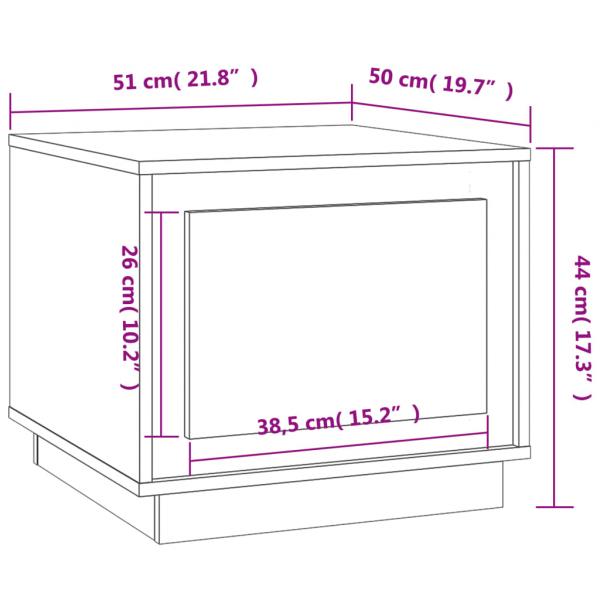 Couchtisch Schwarz 51x50x44 cm Holzwerkstoff