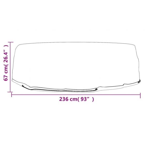 Abdeckungen für Lounge-Insel 2 Stk. 10 Ösen Ø236x67 cm Rund