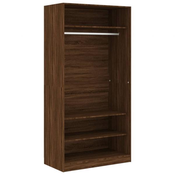 Kleiderschrank Braun Eiche-Optik 100x50x200 cm Holzwerkstoff