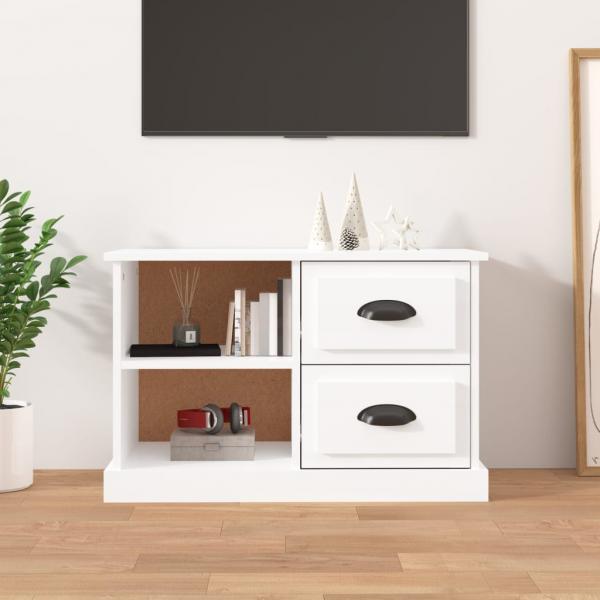 ARDEBO.de - TV-Schrank Hochglanz-Weiß 73x35,5x47,5 cm Holzwerkstoff