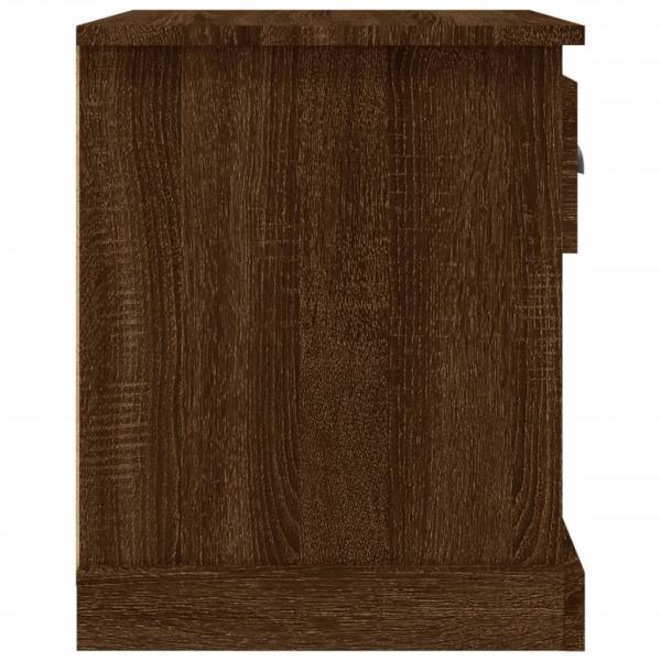 Nachttische 2 Stk. Braun Eiche 39x39x47,5 cm Holzwerkstoff