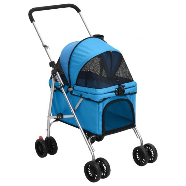 ARDEBO.de - Hundewagen Faltbar Blau 76x50x100 cm Oxford-Gewebe