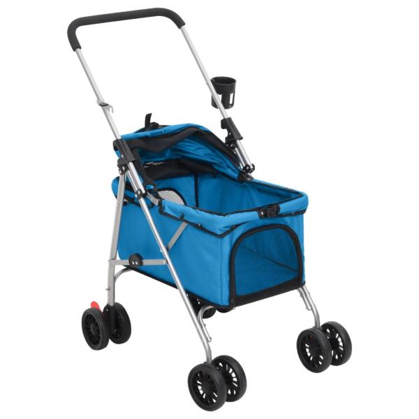 Hundewagen Faltbar Blau 76x50x100 cm Oxford-Gewebe