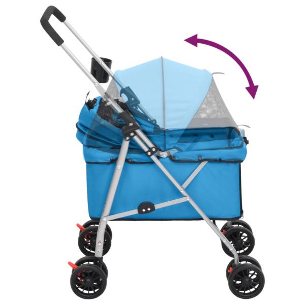 Hundewagen Faltbar Blau 76x50x100 cm Oxford-Gewebe