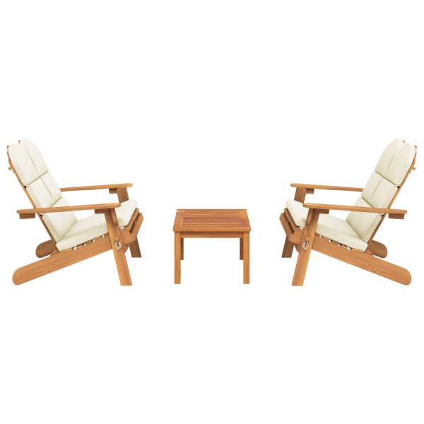 3-tlg. Garten-Lounge-Set Adirondack Massivholz Akazie