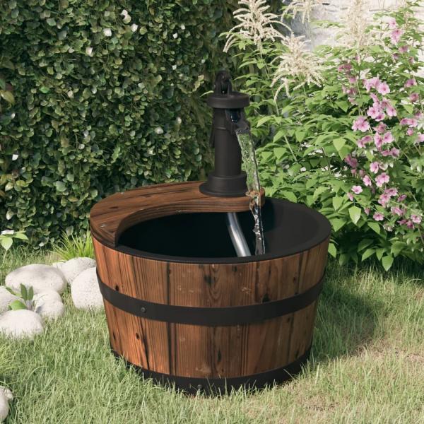 ARDEBO.de - Gartenbrunnen mit Pumpe 28x28x34,5 cm Massivholz Tanne