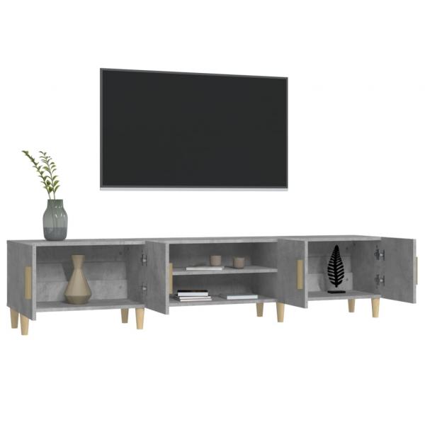 TV-Schrank Betongrau 180x31,5x40 cm Holzwerkstoff