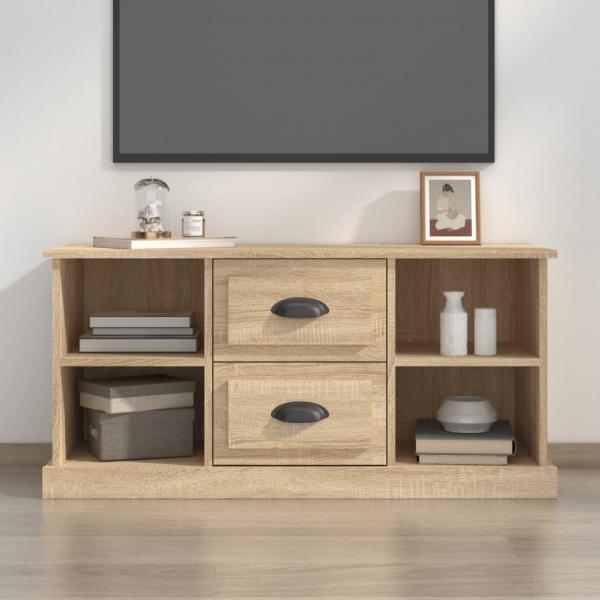 ARDEBO.de - TV-Schrank Sonoma-Eiche 99,5x35,5x48 cm Holzwerkstoff