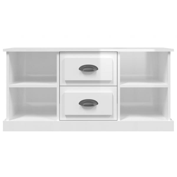 TV-Schrank Hochglanz-Weiß 99,5x35,5x48 cm Holzwerkstoff