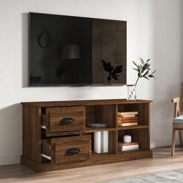 TV-Schrank Braun Eichen-Optik 102x35,5x47,5 cm Holzwerkstoff