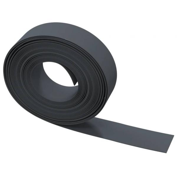 Rasenkanten 5 Stk. Grau 10 m 15 cm Polyethylen