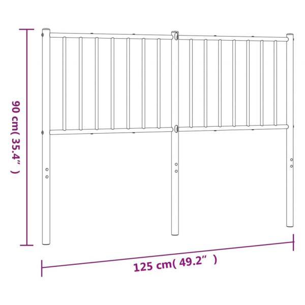 Kopfteil Metall Schwarz 120 cm