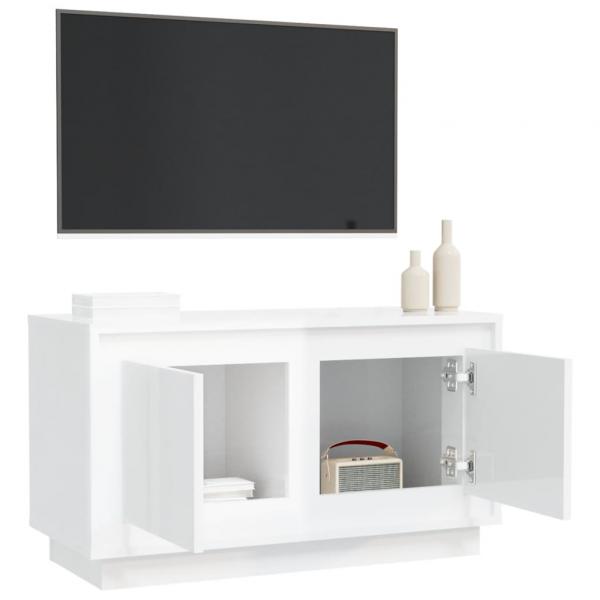 TV-Schrank Hochglanz-Weiß 80x35x45 cm Holzwerkstoff