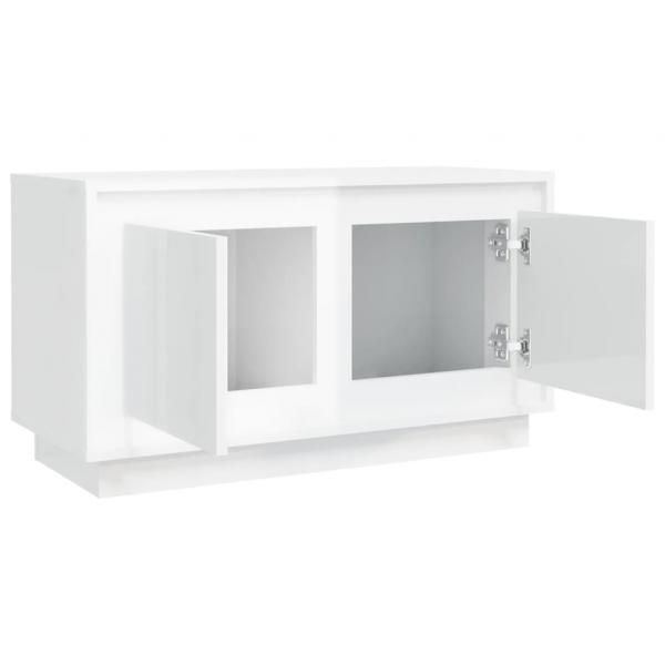 TV-Schrank Hochglanz-Weiß 80x35x45 cm Holzwerkstoff