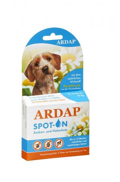 ARDEBO.de Ardap Spot-On für Hunde unter 10 kg   3 x 1.0 ml