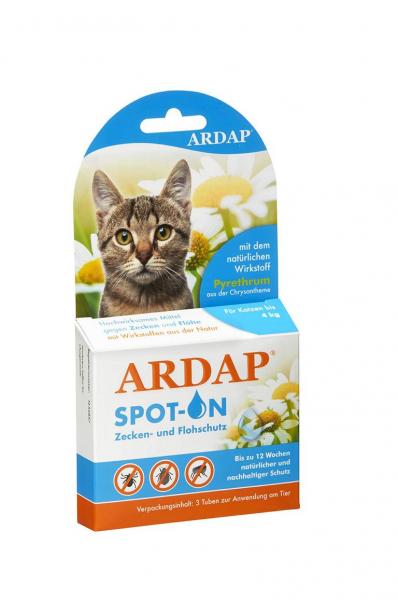 ARDEBO.de Ardap Spot-On für Katzen bis 4 kg      3 x 0.4 ml