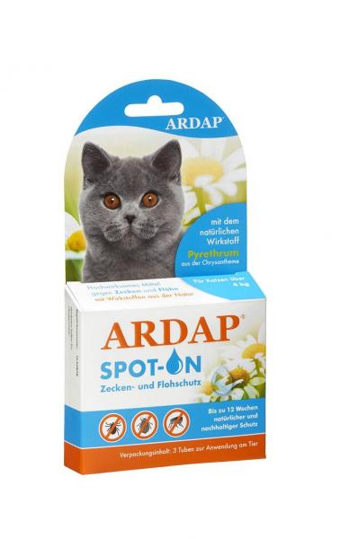 ARDEBO.de Ardap Spot-On für Katzen über 4 kg   3 x 0.8 ml