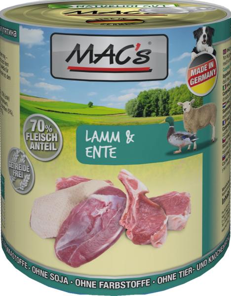 ARDEBO.de MACs Dog Lamm & Ente 800g