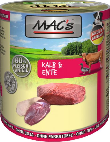 ARDEBO.de MACs Dog Kalb & Ente 800g