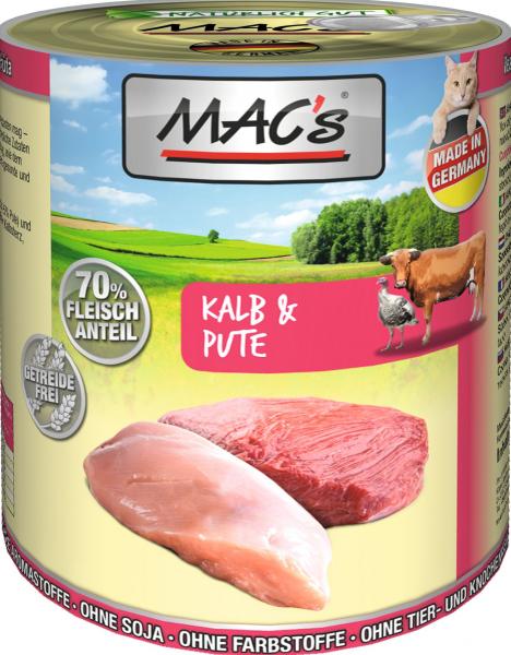 ARDEBO.de MACs Cat Kalb & Pute 800g