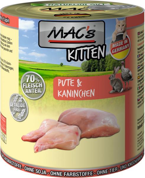 ARDEBO.de MACs Cat Kitten Pute & Kaninchen 800g