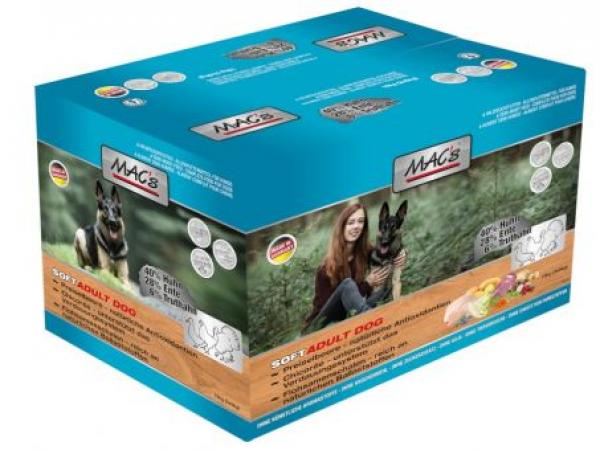 ARDEBO.de MACs Dog Soft Huhn, Ente, Truthahn Grain Free 15kg (3x5kg)