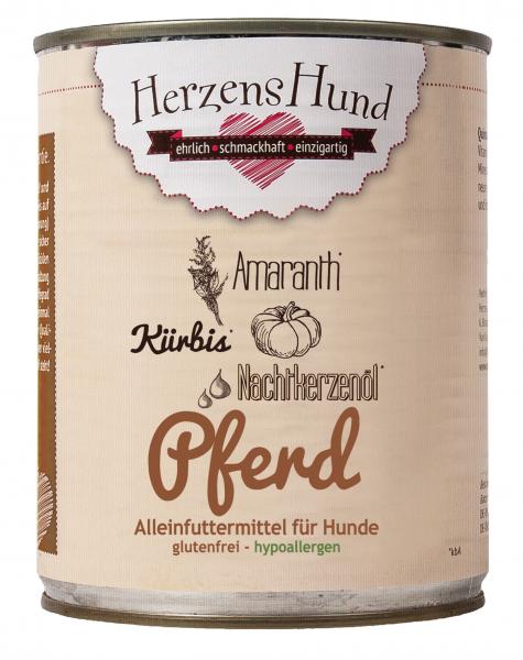 ARDEBO.de Herzenshund Pferd mit Amaranth 800g 