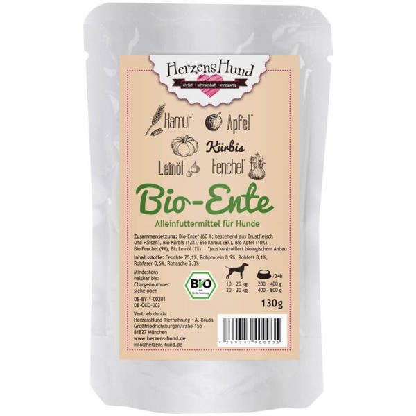 ARDEBO.de Herzenshund Bio-Ente mit Bio-Gemüse 130g 