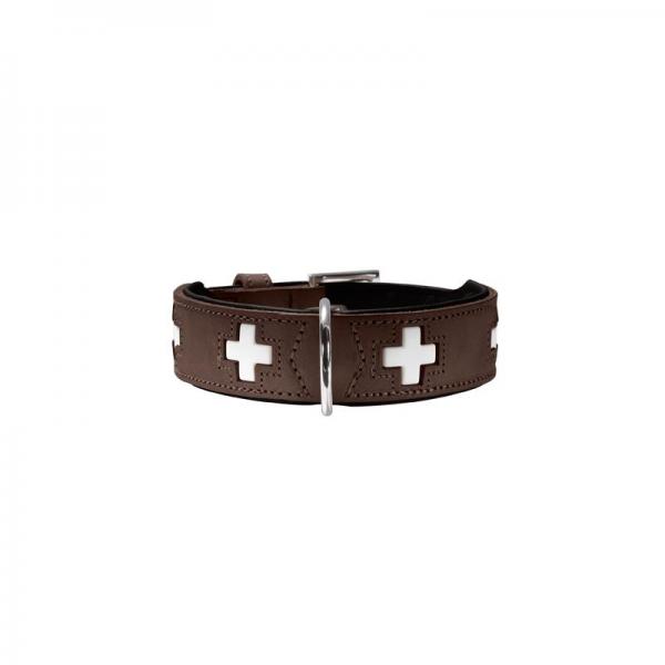 ARDEBO.de Hunter Halsband Swiss 37 braun 30 - 34,5cm/26mm