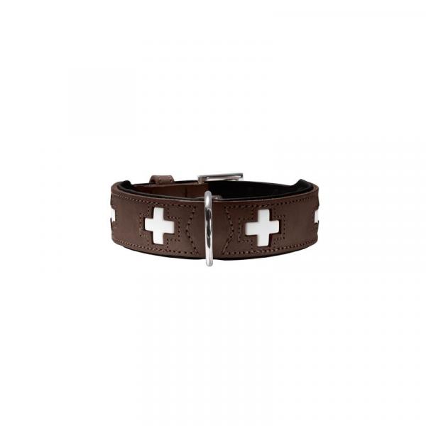 ARDEBO.de Hunter Halsband Swiss 55 braun 41 - 49cm /39mm