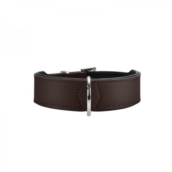 ARDEBO.de Hunter Halsband Basic 42 braun/schwarz 35 - 39,5cm/26mm