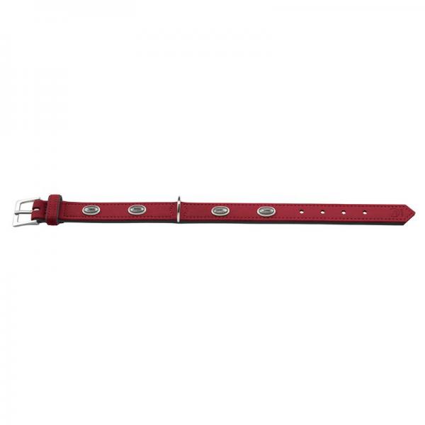 ARDEBO.de Hunter Halsband Softie Stone 45 rot/schwarz 32 - 40cm/28mm