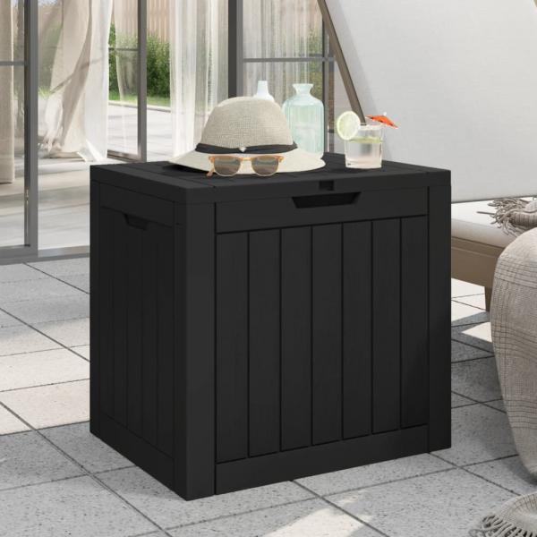 ARDEBO.de - Gartenbox Schwarz 55,5x43x53 cm Polypropylen